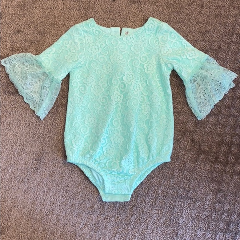 Lace baby onesie